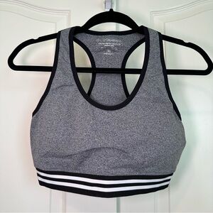 BCBGeneration Charcoal Sports Bra with Black Trim Size XL